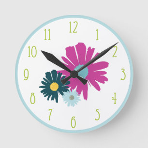 Daisy Garden Botanical Wildflower Lichtblauw Ronde Klok