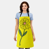 Daisy géant sur tablier jaune (Porté)