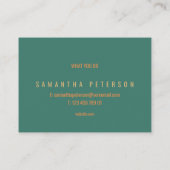  daisy, gouden grens visitekaartje (Achterkant)