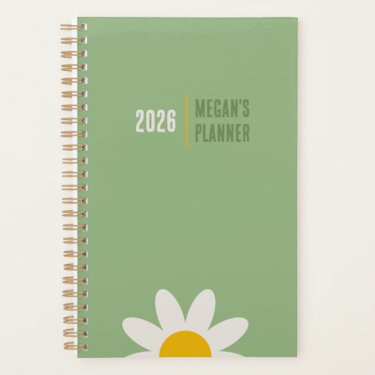 DAISY GREEN - 2026 Floral Planner (Voorkant)