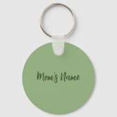 DAISY GREEN - Aangepaste naam Floral Key Ring Sleutelhanger (Achterkant)