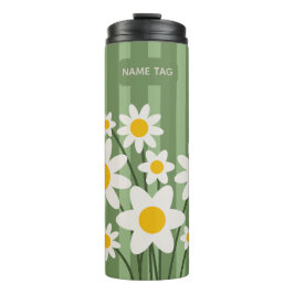 Daisy Green Bloemen Thermische Tumbler Thermosbeker