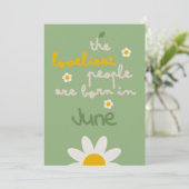 DAISY GREEN - Carte d'invitation florale d'anniver (Debout devant)