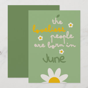 DAISY GREEN - Carte d'invitation florale d'anniver