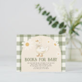 Daisy Green Goose Baby shower Boeken voor baby Briefkaart (Staand voorkant)
