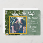 Daisy Green Save the Date Kaart (Voorkant / Achterkant)