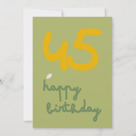 DAISY GREEN - Verjaardag Bloemenuitnodiging Kaart