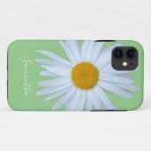 Daisy Groen Wit Script Hoesje-Mate iPhone Case (Achterkant (horizontaal))