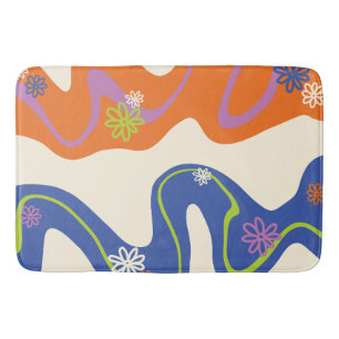 Daisy Groove Blauw, Sinaasappel, Paarse, Groen, &  Badmat