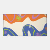 Daisy Groove Bleu, orange, violet, vert et crème (Recto)