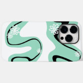 Daisy Groove in Mint Groen, Zwart en Wit Case-Mate iPhone Case (Achterkant (horizontaal))