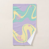 Daisy Groove Pastel Rose, Jaune, Violet & Vert (Serviette à main)