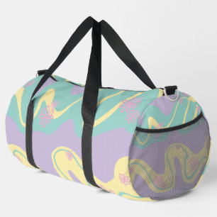 Daisy Groove Pastel Roze, Geel, Paarse & Groen Plunjezak