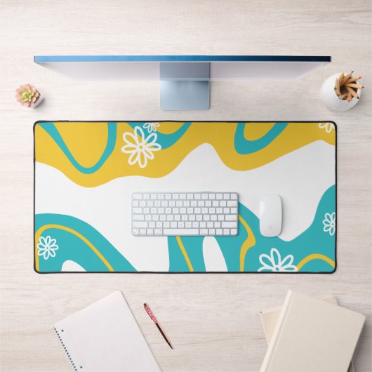 Daisy Groove - Turquoise et jaune (Bureau 1)