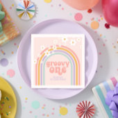 Daisy Groovy One pastaelregenboog, eerste verjaard Servet