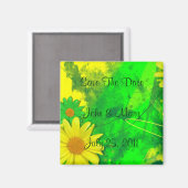 Daisy Grunge Save the Date Magnet Magneet (Voorkant / Achterkant)