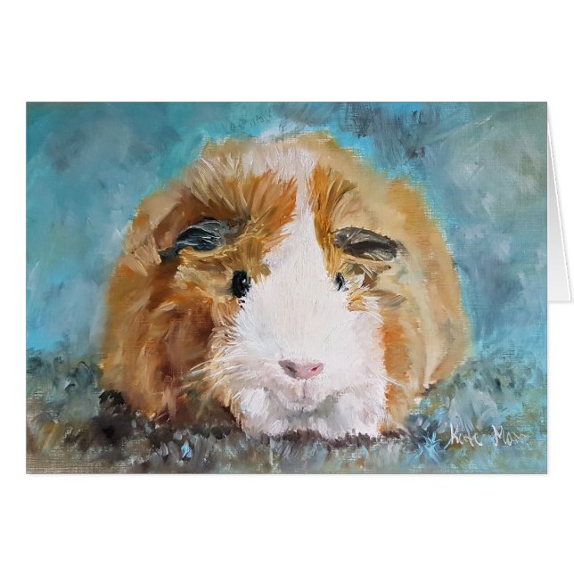 Daisy guinea pig oil painting (Devant horizontal)