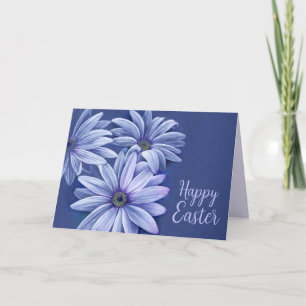 Daisy "Happy Pâques" lilas et carte bleue
