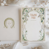 Daisy Hartelijk dank Art Nouveau Kaart