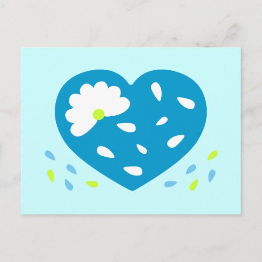 Daisy Heart Briefkaart (Voorkant)
