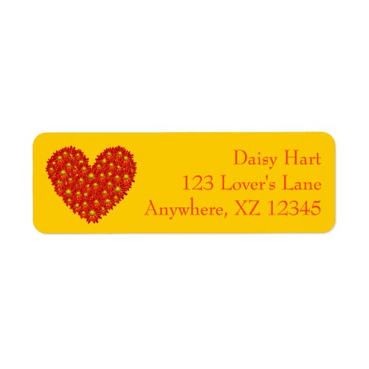 Daisy Heart Etiket (Voorkant)