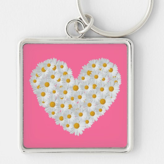 Daisy Heart Sleutelhanger (Voorkant)