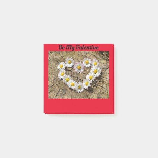 Daisy Heart Valentine Post-It Notes (Devant)