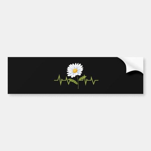 Daisy Heartbeat Bumpersticker (Voorkant)