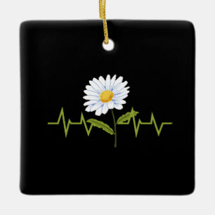 Daisy Heartbeat Keramisch Ornament