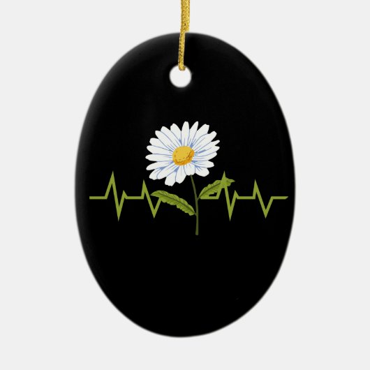 Daisy Heartbeat Keramisch Ornament (Voorkant)