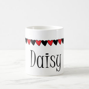 Daisy Hearts Name Koffiemok