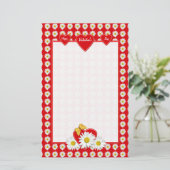  Daisy Hearts Stationery Briefpapier (Staand voorkant)