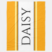 DAISY Heldere  Gouden Geel Witte Strepen Fleece Deken (Voorkant)