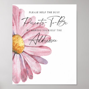 Daisy - Help de drukke toekomstige ouders Addresse Poster