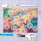 Daisy Hippie Boho print kleurrijke Floral Tissuepapier (Craft)