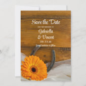 Daisy Hoefijzer Western Weddenschap Opslaan Datum Save The Date (Voorkant)