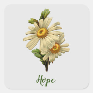 Daisy Hope Inspirerend Vierkante Sticker