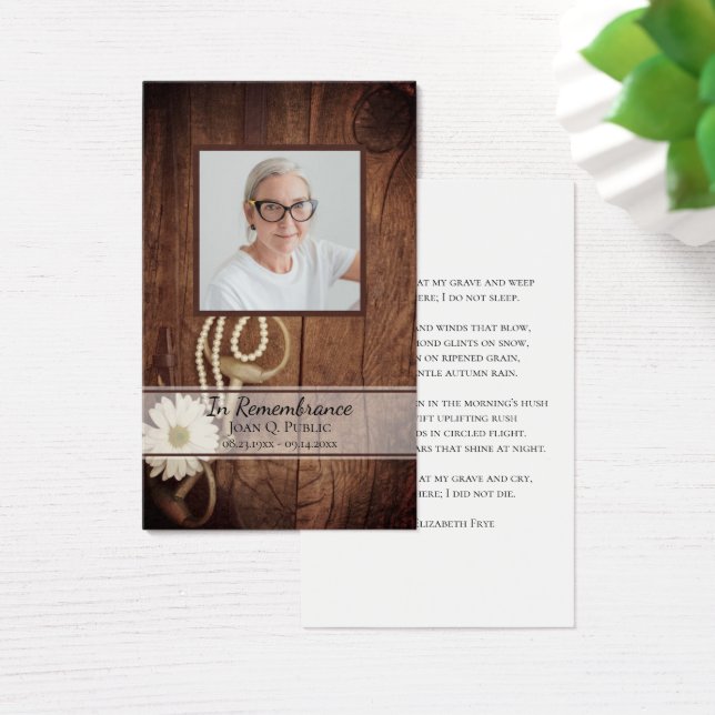 Daisy Horse Bit Western Funeral Prière commémorati (Bureau)