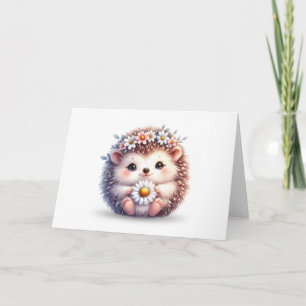 Daisy Hug – Hedgehog Wenskaart (Blank Inside) Kaart
