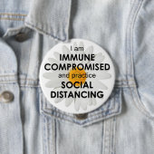 Daisy Immune Compromised 4" Button (In situ)