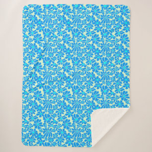 Daisy in 2 tinten B02.bblue L Groen BG Sherpa Deken