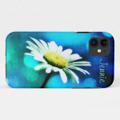 Daisy in Turquoise iPhone 5 Hoesje *Personaliseer* (Achterkant (horizontaal))