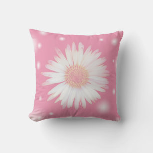 Daisy in zachte roze kleur kussen