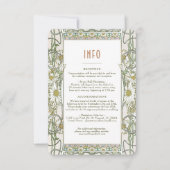 Daisy Insert INFO-gegevens  Classic Mucha Kaart (Voorkant)