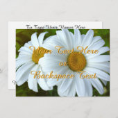 Daisy Invitalized Daisy RSVP-kaart Kaart (Voorkant / Achterkant)