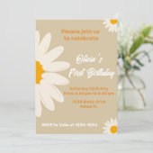Daisy Invitation daisy carte d'anniversaire (Debout devant)