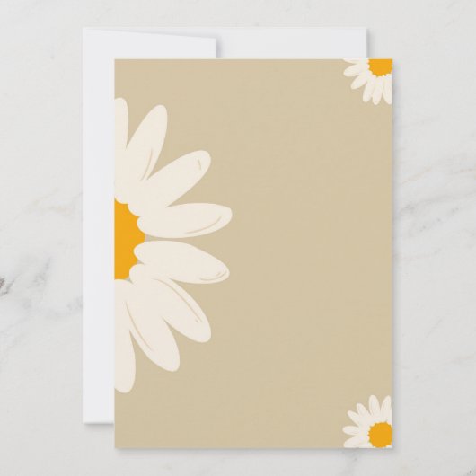 Daisy Invitation daisy carte d'anniversaire (Dos)