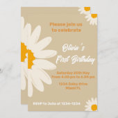 Daisy Invitation daisy carte d'anniversaire (Devant / Derrière)