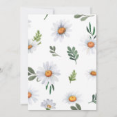 DAISY Invitation de douche nuptiale, marguerites (Dos)