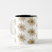 Daisy Jaune Fleur Peinture Bouquet Café Mug (Devant gauche)